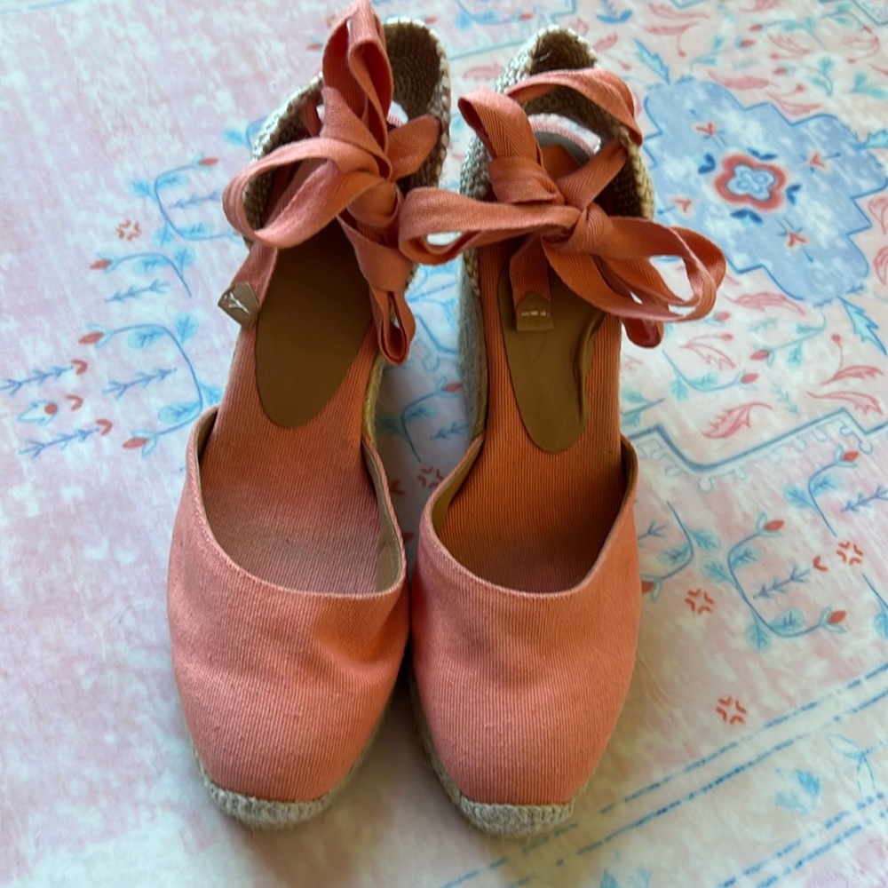 Coral Pink Albaricoque Carina Castaner Espadrille